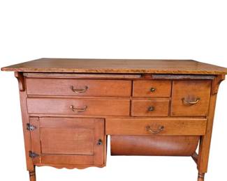 Antique Wooden Hoosier Cabinet Base or Bakers Rack