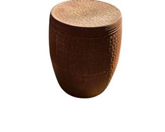 Metal Drum Shape End Table