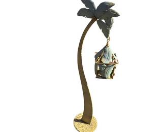 Patio Decor Metal Palm Tree with Lantern