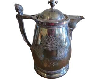 Simpsons Double Wall Silver Plate Figural Pitcher