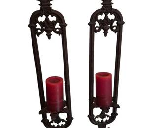 Wrought Iron Floor Standing Candlestick Holders