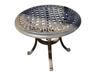 Round Metal Patio Side Table