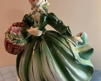 Vintage Porcelain Lady Planter