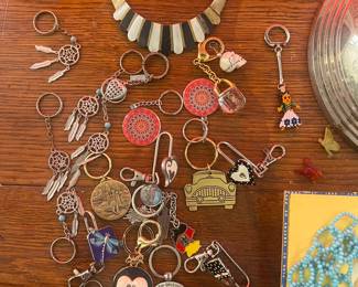 Purse Charms & Vintage Key Chains. 
