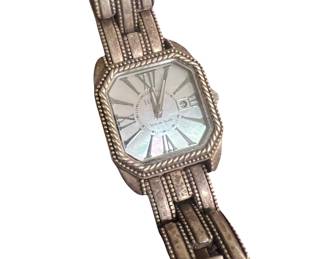 Vintage Sterling Silver Ecclese Watch with Mother of Pearl Face. 