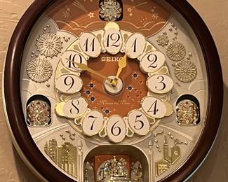 Seiko Clock Melodies in Motion with Swarovski Crystals Special Collectors Edition