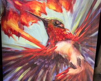 Art Glass Hummingbird