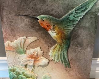 Art Stucco Connie Baker Hummingbird
