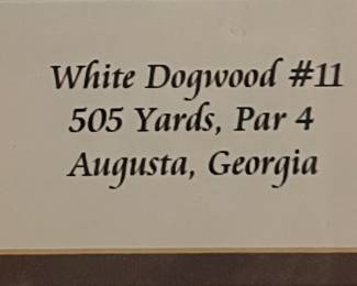 Art Print White Dogwood #11 505 Yards Par 4 Augusta, Georgia