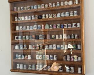 Thimble collection and display case