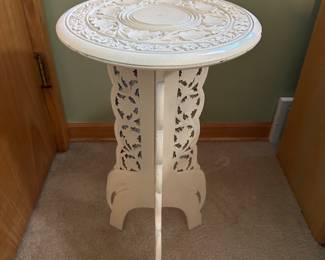 Painted white plant stand.....