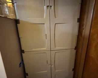 Plastic storage cabinetry 