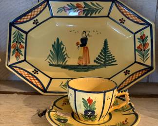 24 Pieces of  Henri Quimper France.  Early 1900s