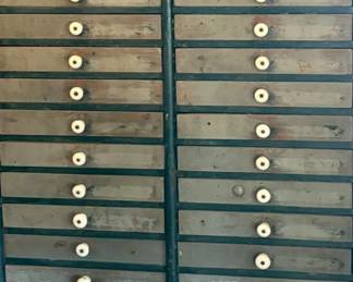 Painted 50 Drawer Apothecary Cabinet Storage!