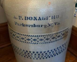 Hard to Find 10 Gallon Donaghho Jar Parkersburg, WV