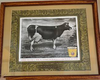 Cool Wilbur Stock Food Co. Framed Advertisement