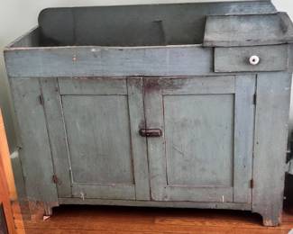 Antique Blue Dry Sink in blue/gray original paint!