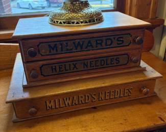 One and two drawer needle drawers by Milward’s