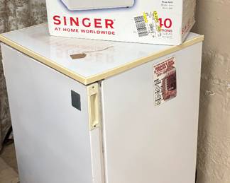 Sewing machine and Dorm Size Refrigerator 