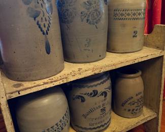 Bucket bench with original gray paint