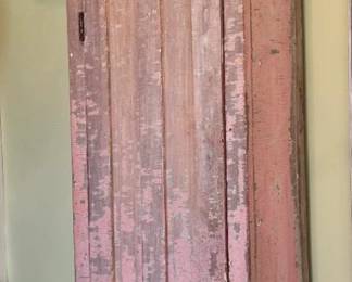 Chimney Cupboard Salmon Paint/Splint Basket Blue Paint