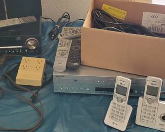 DVD/VCR Player and Ipod Stereo. Cordless Phone.