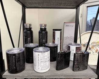 Stainless Steel Map Bottles, Cups, Flasks, and More