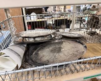 Silver Platters, Dishes, Plates, and More
