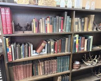 Vintage and Antique Books, Antlers, Bookends, and More