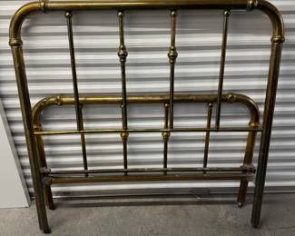 Full brass bed with rails