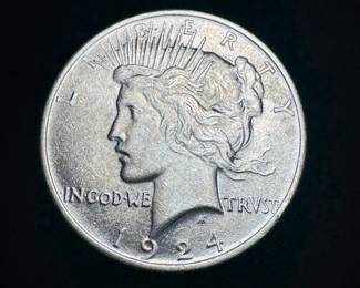 1924”Peace” silver dollar