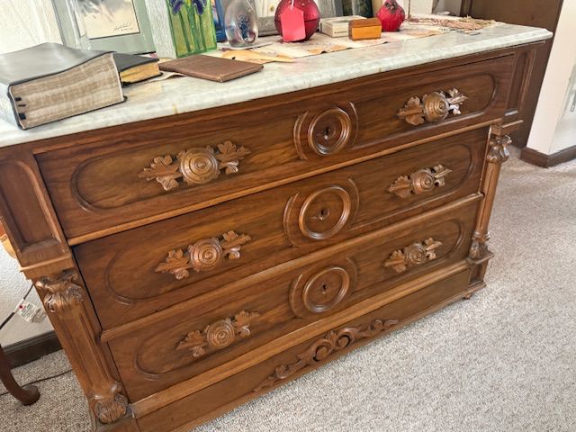 1880's marble top chest, sweet piece, buy it before I do...