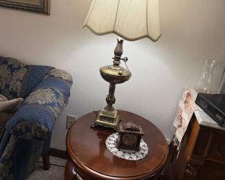 Metal lamp and end table