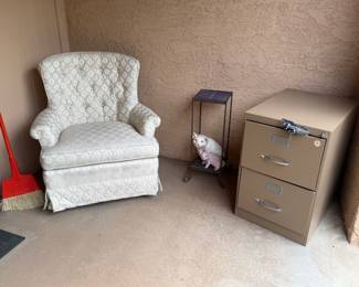 Metal file cabinet, sweet pigs