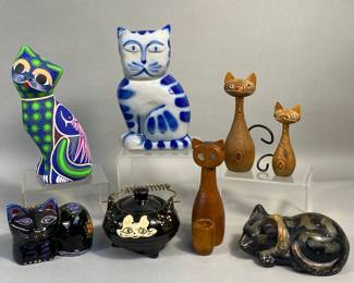 Mexican Folk Art Alebrije Cat Figures