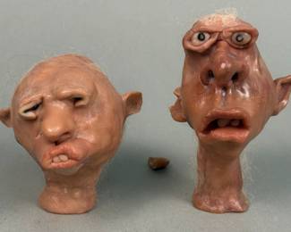 Grotesque Polymer Clay Heads