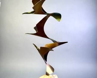 Mid-Century Modern Three Birds Sculpture 