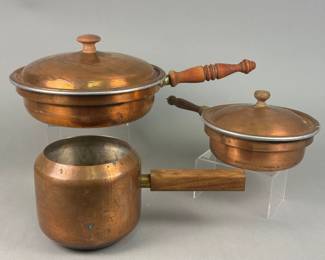 Vintage Copper and Aluminum Cooking Vessels