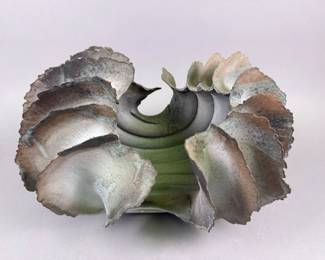 A G. Krolak Bronze Sculptural Vessel