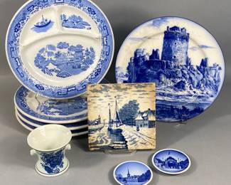 Royal Doulton 'Pembroke Castle' Flow Blue 