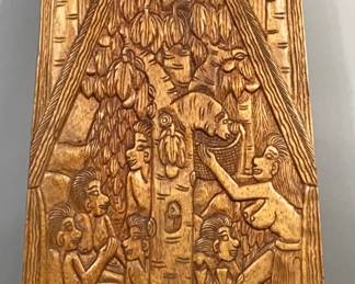 Carved Wooden Panel by Jesus Mikel