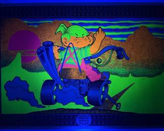 Vintage  Psychedelic Blacklight Poster