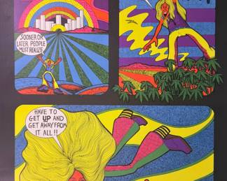 Vintage  Psychedelic Blacklight Poster