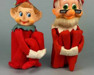 Vintage Japanese Christmas Knee Hugger Figures