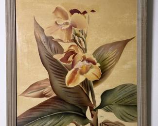 Benjamin Jorj Harris Art Deco Tropical Floral Watercolor 