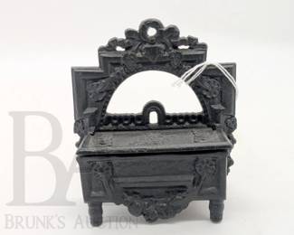 CAST IRON MATCHBOX HOLDER