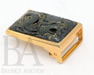 JADE & GOLD FILLED BUCKLE 