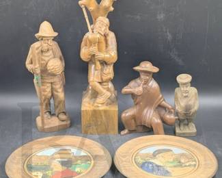 WOOD CARVED FIGURES