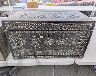 MOTHER OF PEARL INLAY TRUNK