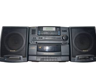 AIWA Boombox Bookshelf Stereo Cassette AM FM